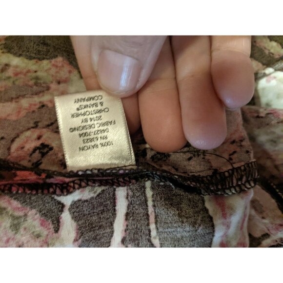 CJ Banks Christopher Skirt 6 Pink Brown Modest Womens Aline - Picture 5 of 7